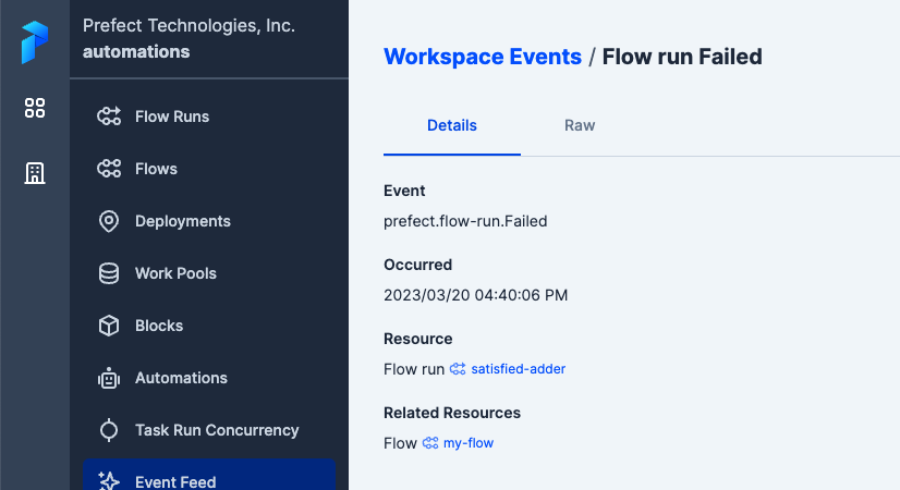 Event detail